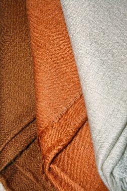 Brown pashmina shawls clipart
