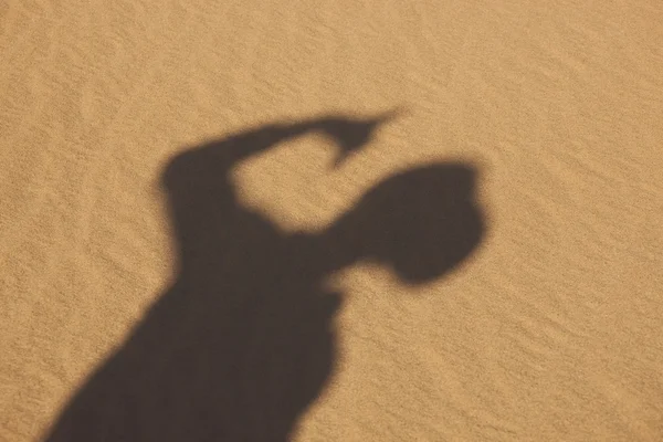 Çocuk kum gölgesi — Stok fotoğraf