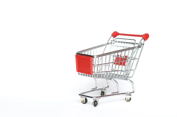 stock image Empty shopping cart isolated on white