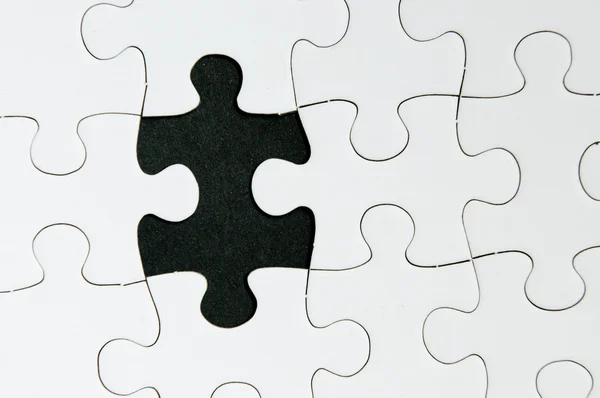Puzzle one peace missing — Stock Photo, Image