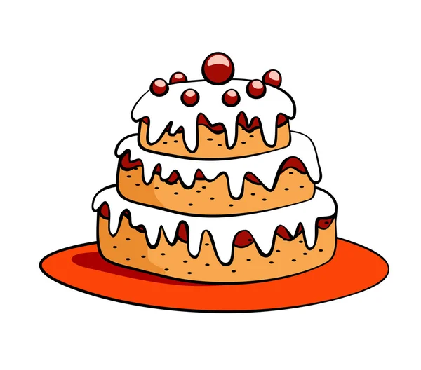 Мультфільм торт — стоковий вектор