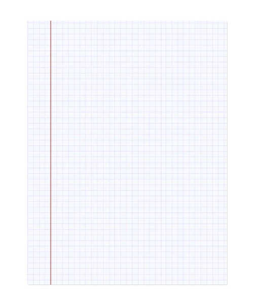 Sheet of notebook — Stock Vector