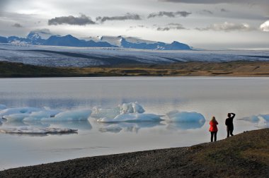 Iceland glacier lagoon clipart