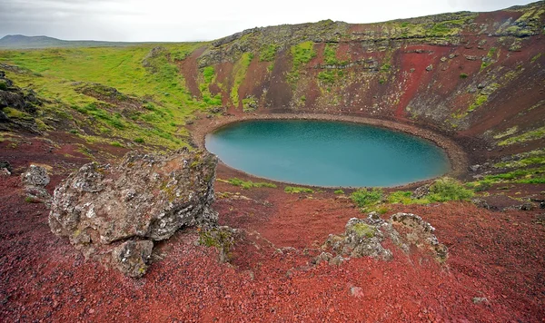 Island kratern — Stockfoto