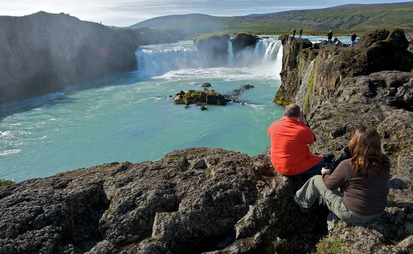 Islandia cascada Fotos de stock libres de derechos