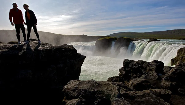 アイスランドの滝 ストック画像