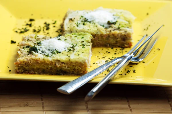 Savojen kål lasagne — Stockfoto