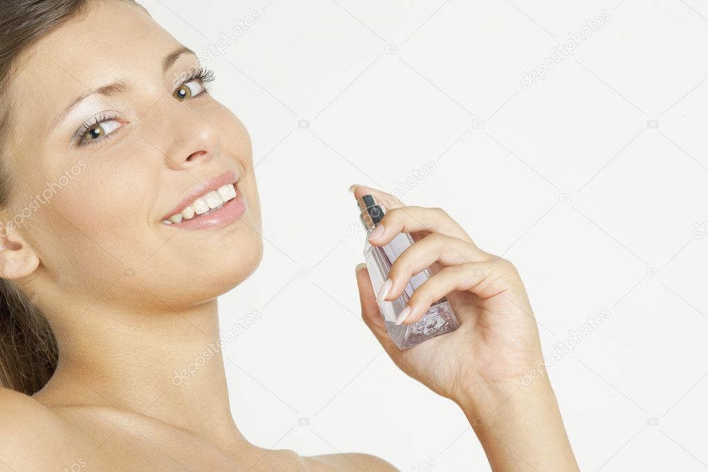 Woman with perfume