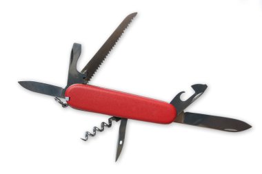 Red clasp knife clipart