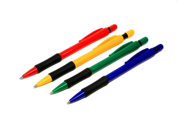 Quatro canetas esferográficas — Fotografia de Stock