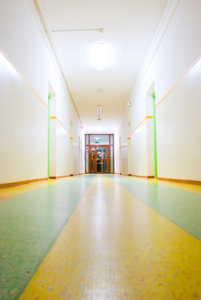 View of the corridor with door — Zdjęcie stockowe