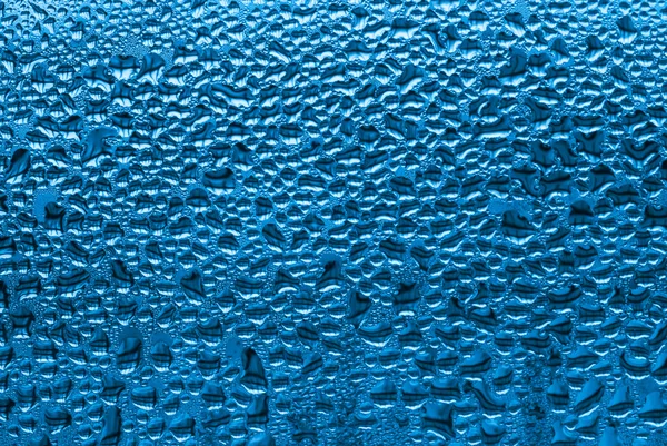 Real water drops on the glass — Stock Photo, Image