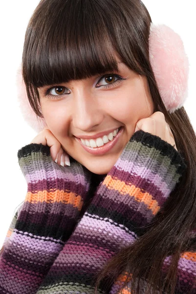 Mulher em suéter retrato — Fotografia de Stock