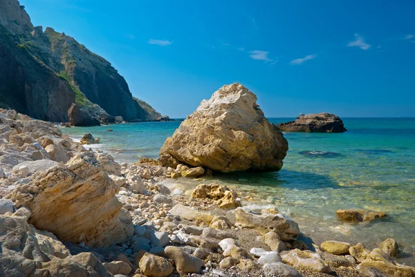Stenen op een Zwarte Zeekust — Stockfoto
