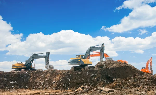 Working excavators — Stock Photo, Image