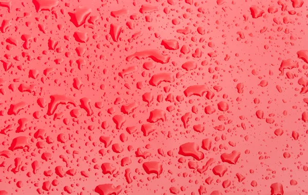 Rojo gotas de agua fondo —  Fotos de Stock