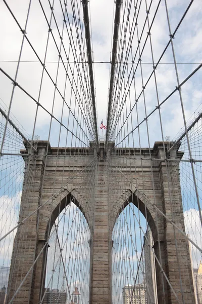 Pont de Brooklyn - new york city skyline — Photo