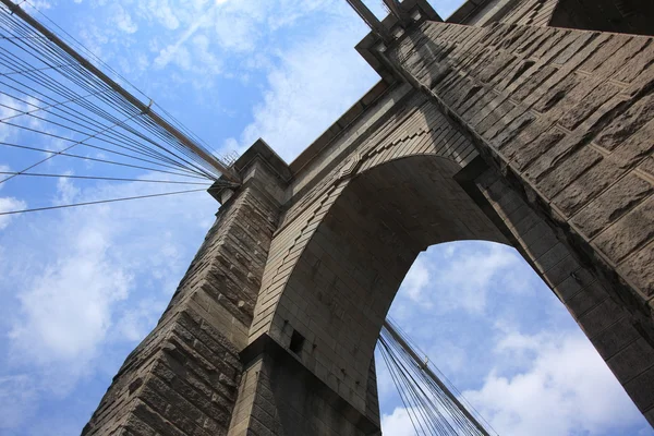 Ponte di Brooklyn - skyline di new york city — Foto Stock