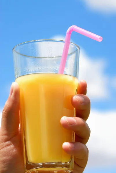 喝点橙汁 — 图库照片