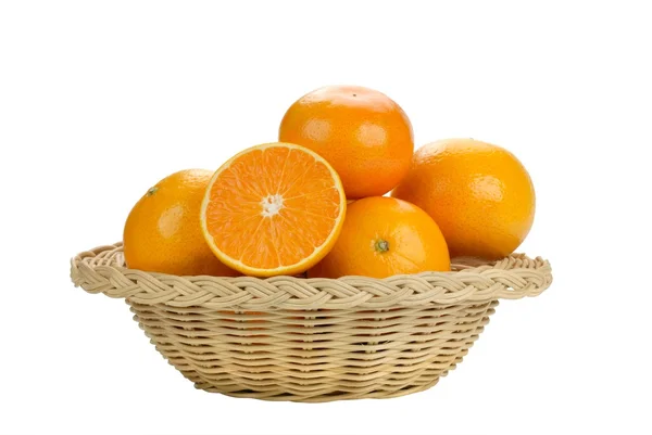 Τα πορτοκάλια σε καλάθι — Φωτογραφία Αρχείου