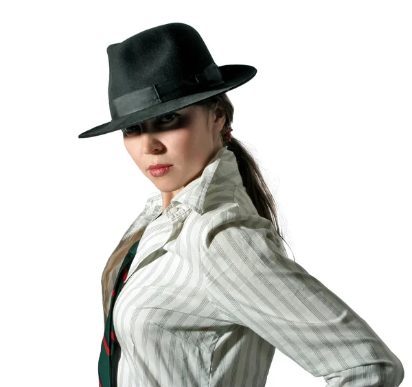 Женщина в шляпе 2 — стоковое фото