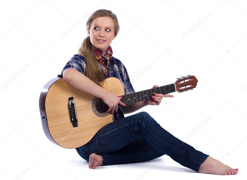 Country-girl with guitar