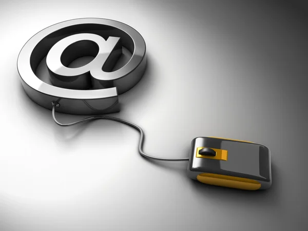 Electronic email communication concept Stock Photo