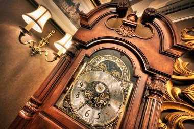 Old antique clock clipart