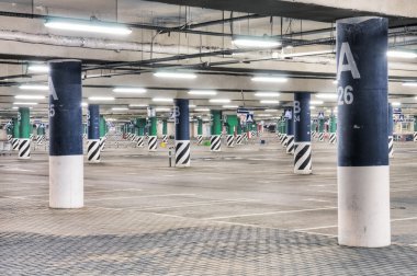 Empty underground parking clipart