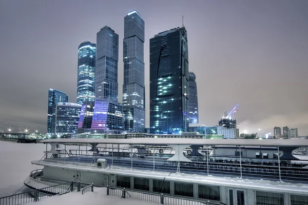 Skyskrapor i Moskva Stockfoto