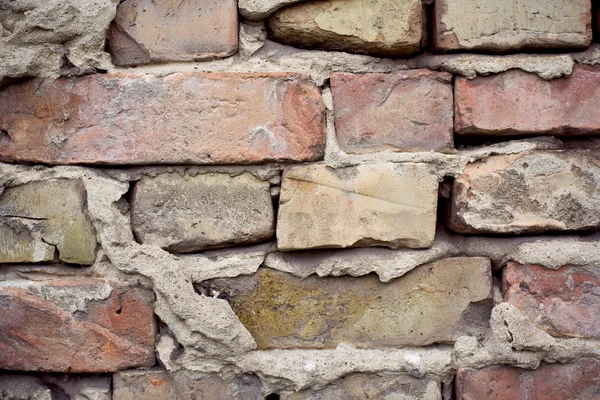 Dirty constructed brick wall — Stock Photo, Image