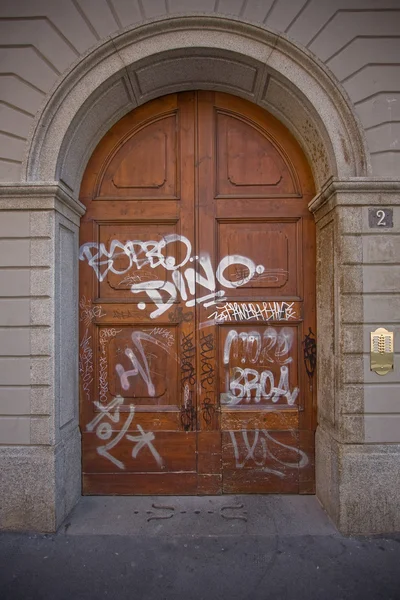 stock image Graffiti door