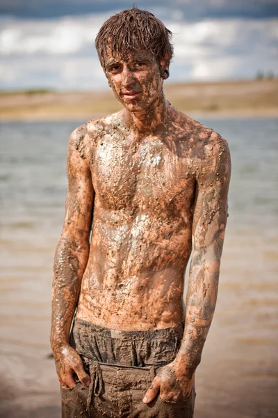 Muddy guy — Stock Photo, Image
