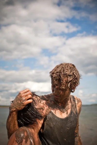 Stock image Muddy couple