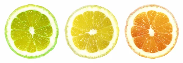 stock image Citrus Trafficlight On White Background