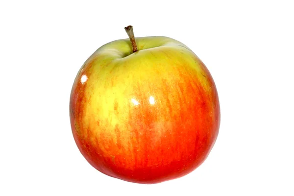 Rött äpple på vit bakgrund Royaltyfria Stockfoton