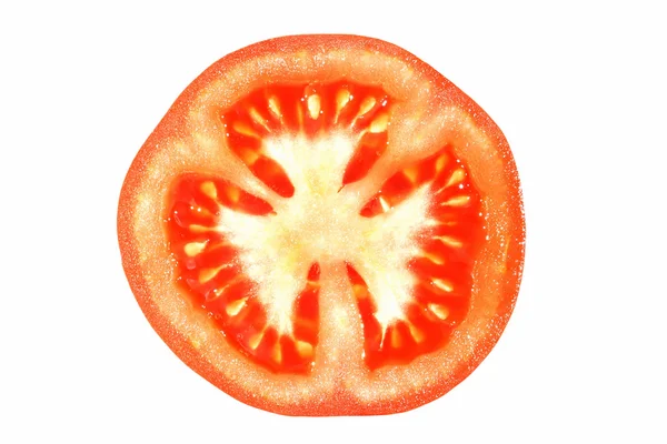 Червоний помідор в розрізі — стокове фото
