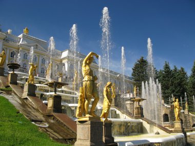 Fountain in St.Petersburg (Russia) clipart