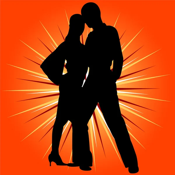 Dança vetor casal —  Vetores de Stock