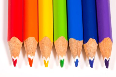 Pencils in Color of Rainbow clipart