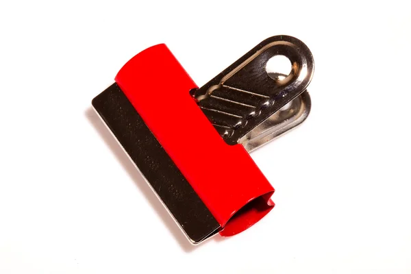 Red Paper Clamp — Stock Photo, Image