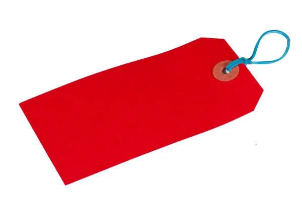 Kırmızı Bagaj etiketi — Stok fotoğraf