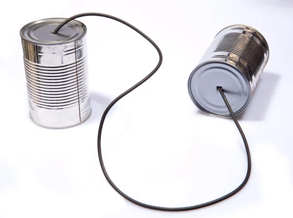 Tin Can Phone — Stock Photo, Image