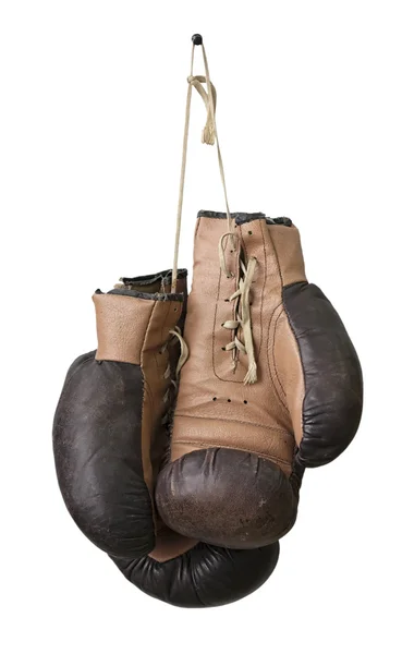Παλιά γάντια πυγμαχίας Φωτογραφία Αρχείου