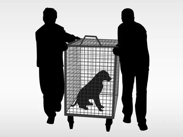 stock vector The dog catchers