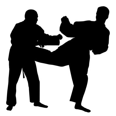 Karate fight clipart