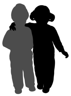 Brother and sister clipart