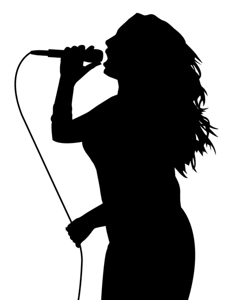 Weiblicher Gesang — Stockvektor