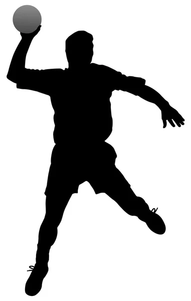 stock vector Handball player