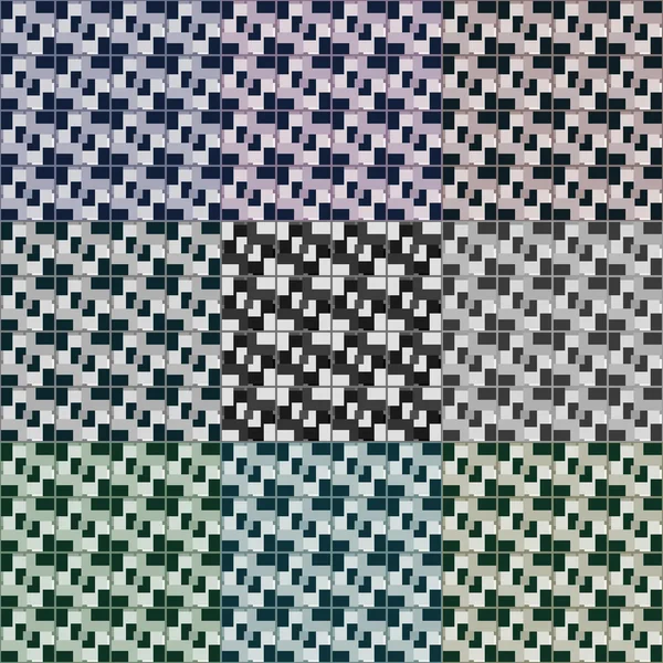 원활한 3d 사각형 패턴 벡터 — 스톡 벡터
